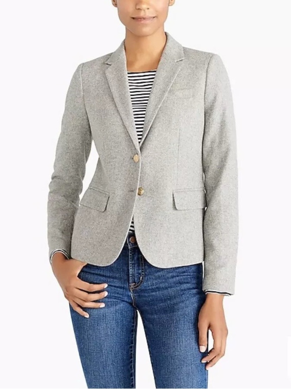 J. Crew Light Gray Schoolboy Blazer